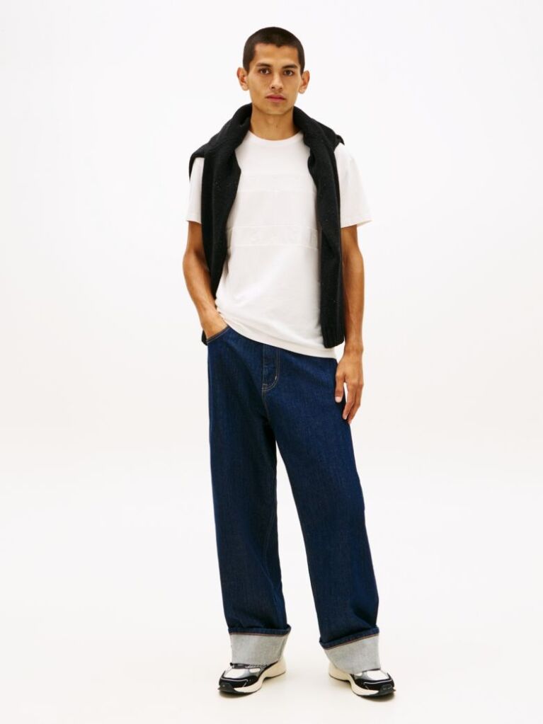 White Regular Tonal Flag Short-Sleeve T-Shirt  Men