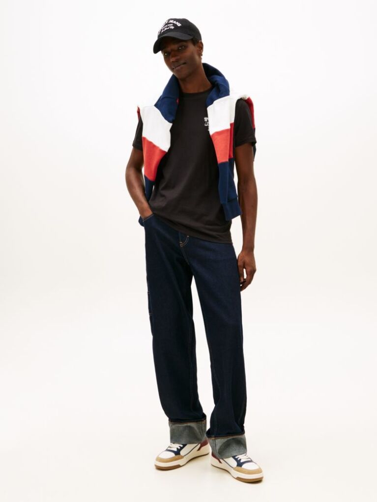 Black Varsity Logo Slim T-Shirt  Men