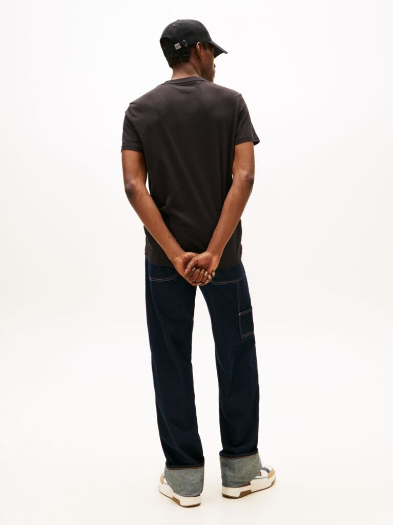 Black Varsity Logo Slim T-Shirt  Men