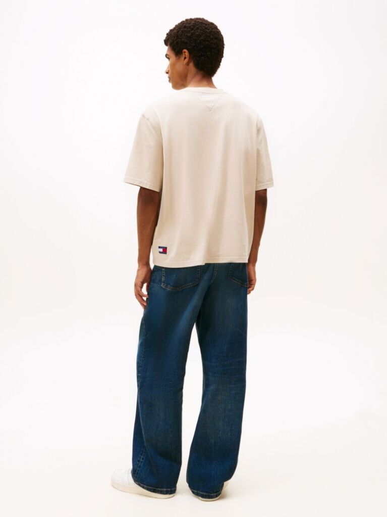 Μπεζ T-Shirt Με Tonal 90s Λογότυπο  Άνδρες