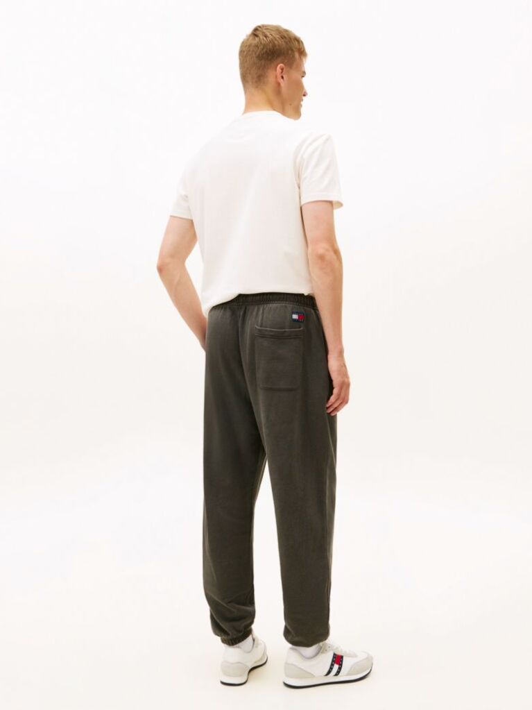 Black Classic Washed Tonal Logo Relaxed Joggers  Men