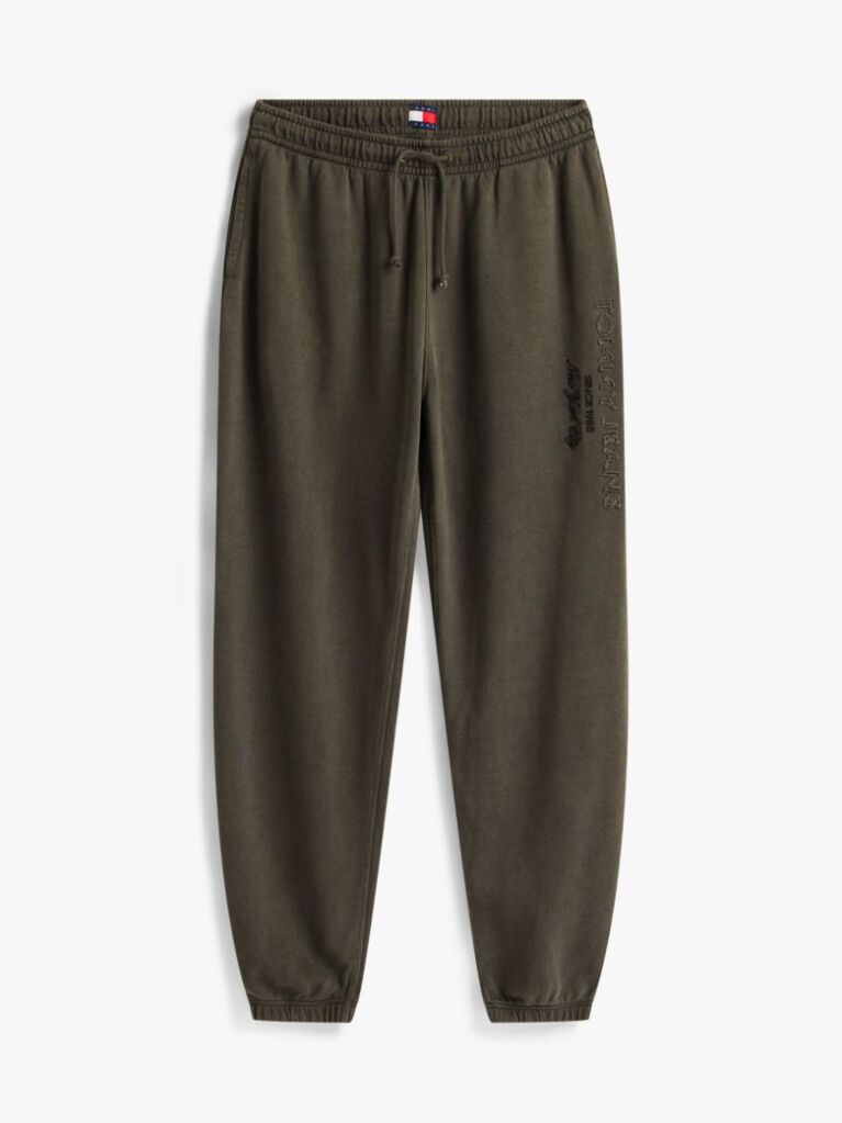 Black Classic Washed Tonal Logo Relaxed Joggers  Men