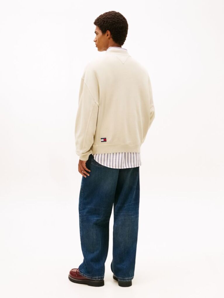 Beige Classic '90s Tonal Logo Washed Sweatshirt  Men