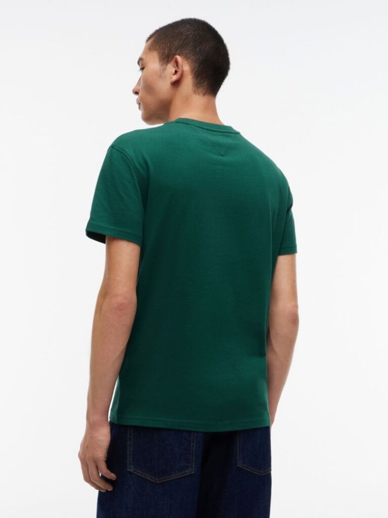 Green Tommy Flag Crew Neck T-Shirt  Men