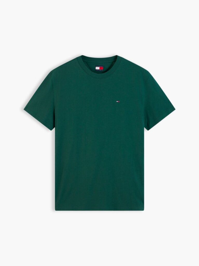 Green Tommy Flag Crew Neck T-Shirt  Men