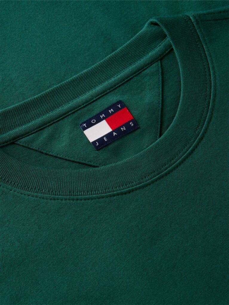 Green Tommy Flag Crew Neck T-Shirt  Men