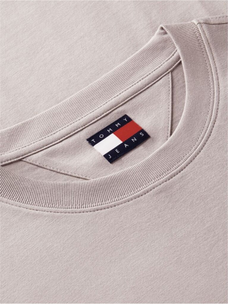 Καφέ T-Shirt Με Κλασική Λαιμόκοψη Και Σημαία Tommy  Άνδρες