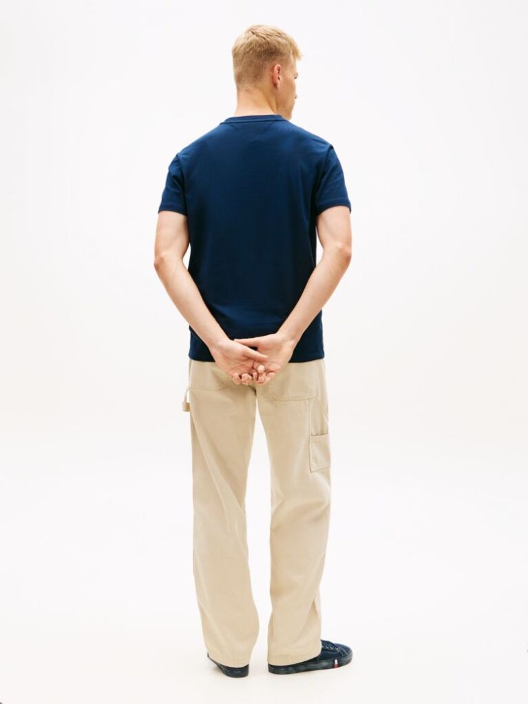 Blue Logo Crew Neck Jersey T-Shirt  Men