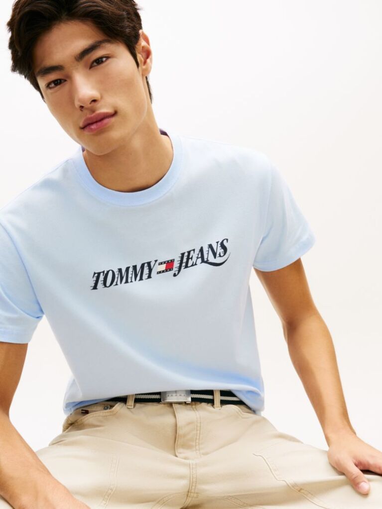 Blue Logo Crew Neck Jersey T-Shirt  Men