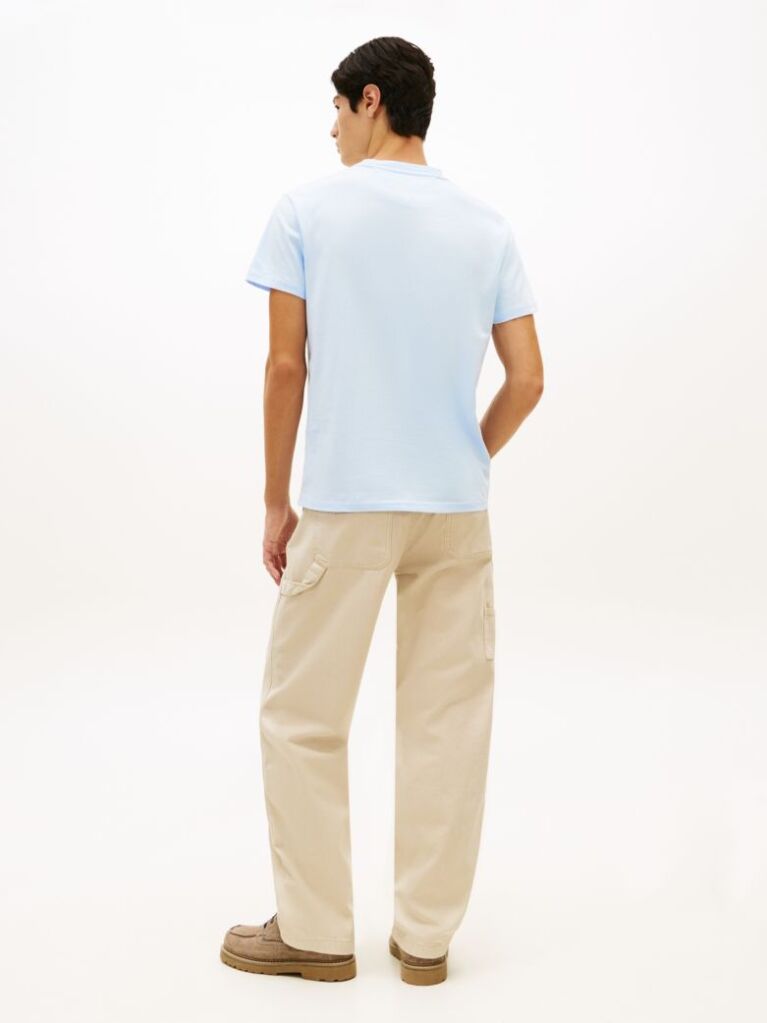Blue Logo Crew Neck Jersey T-Shirt  Men