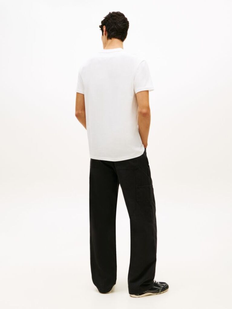 White Logo Crew Neck Jersey T-Shirt  Men