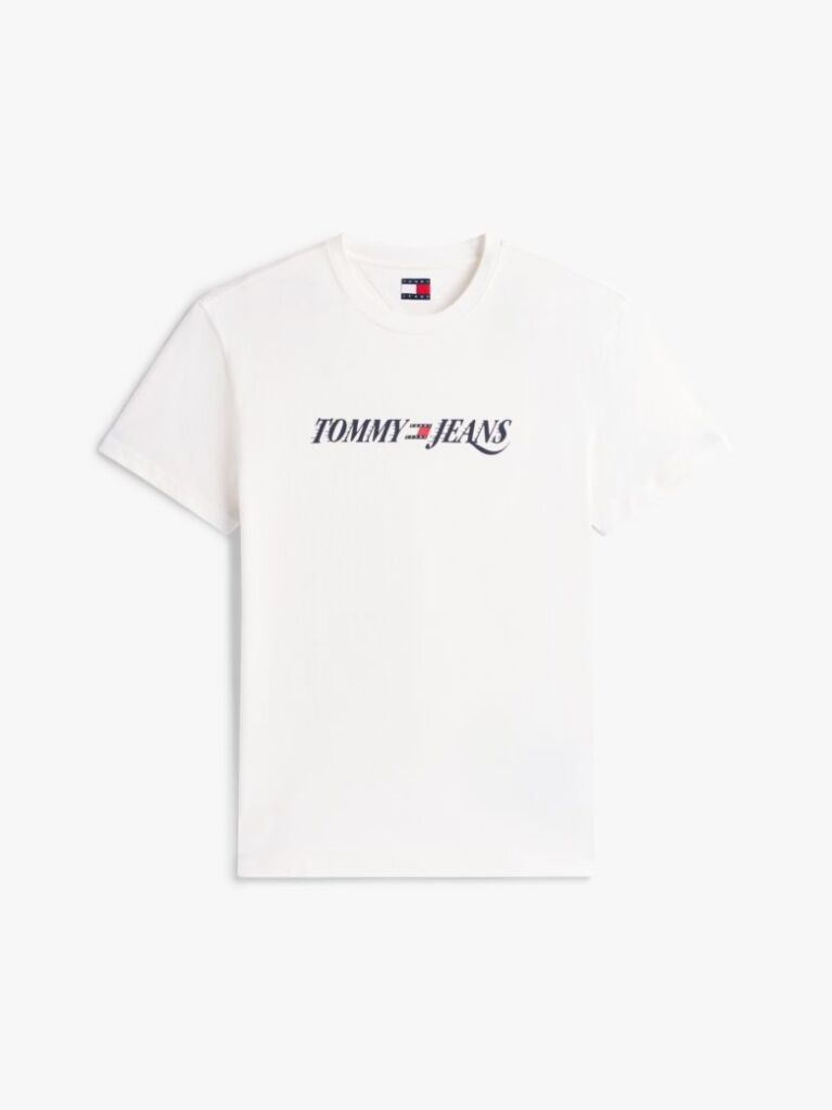 White Logo Crew Neck Jersey T-Shirt  Men