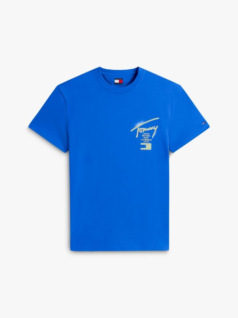 Blue Signature Back Logo Jersey T-Shirt  Men