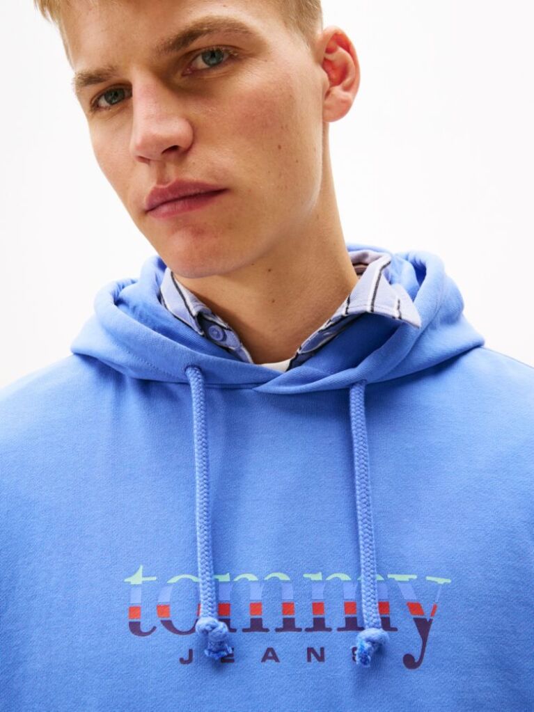 Μπλε Hoody Με Λογότυπο  Άνδρες