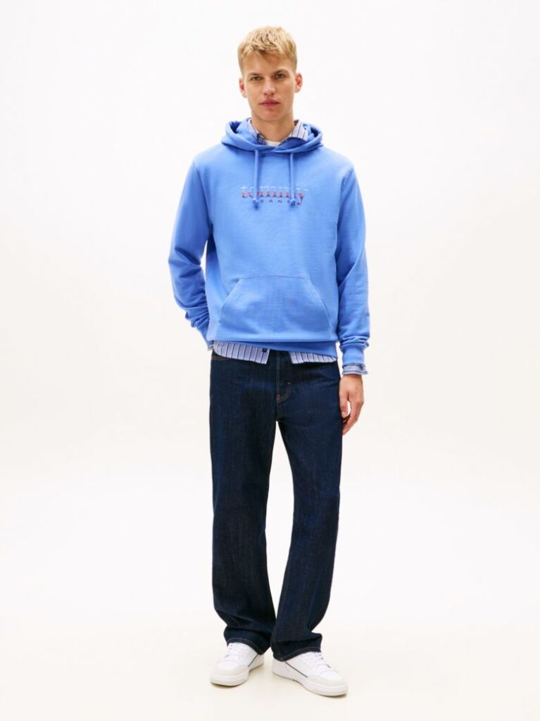 Μπλε Hoody Με Λογότυπο  Άνδρες