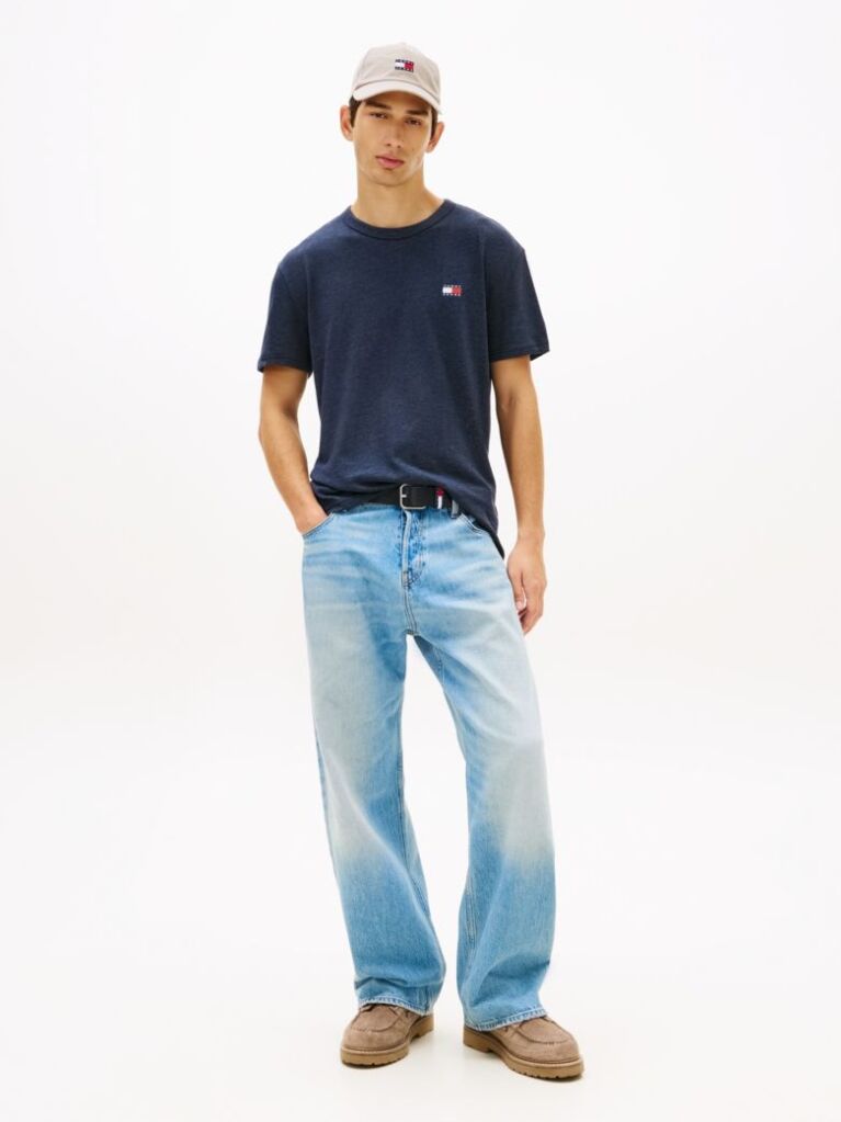 Blue Tonal Tommy Badge Jersey T-Shirt  Men