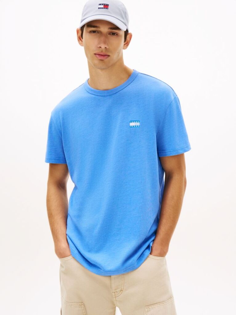 Blue Tonal Tommy Badge Jersey T-Shirt  Men