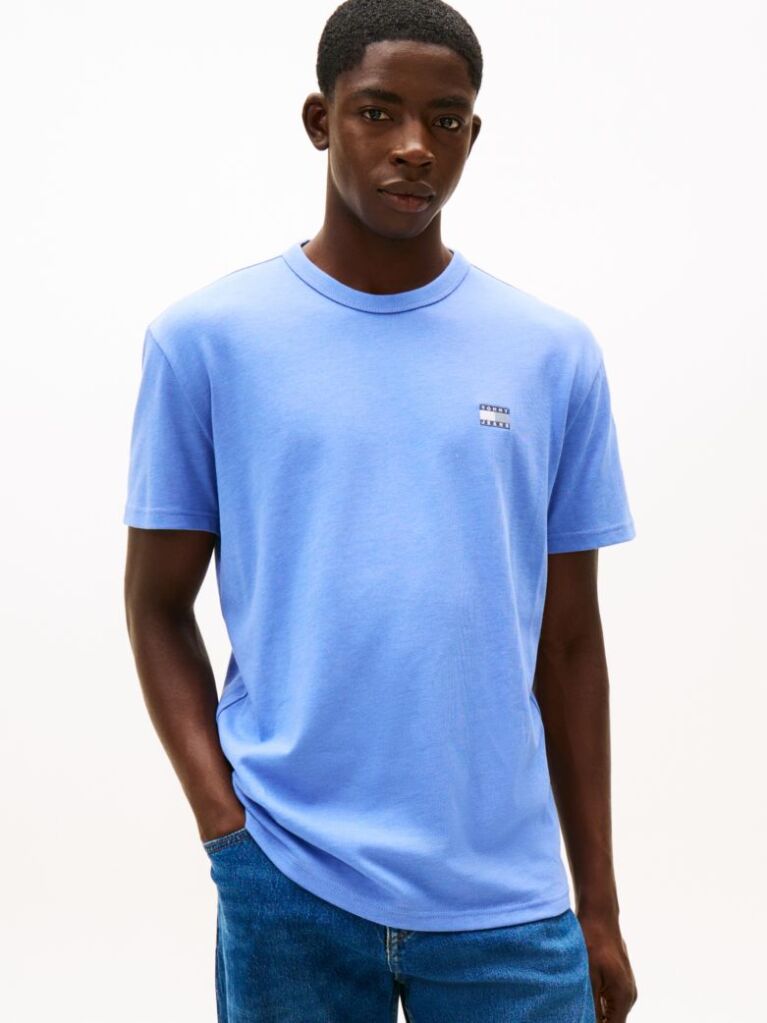 Μπλε T-Shirt Με Tonal Ετικέτα Tommy  Άνδρες