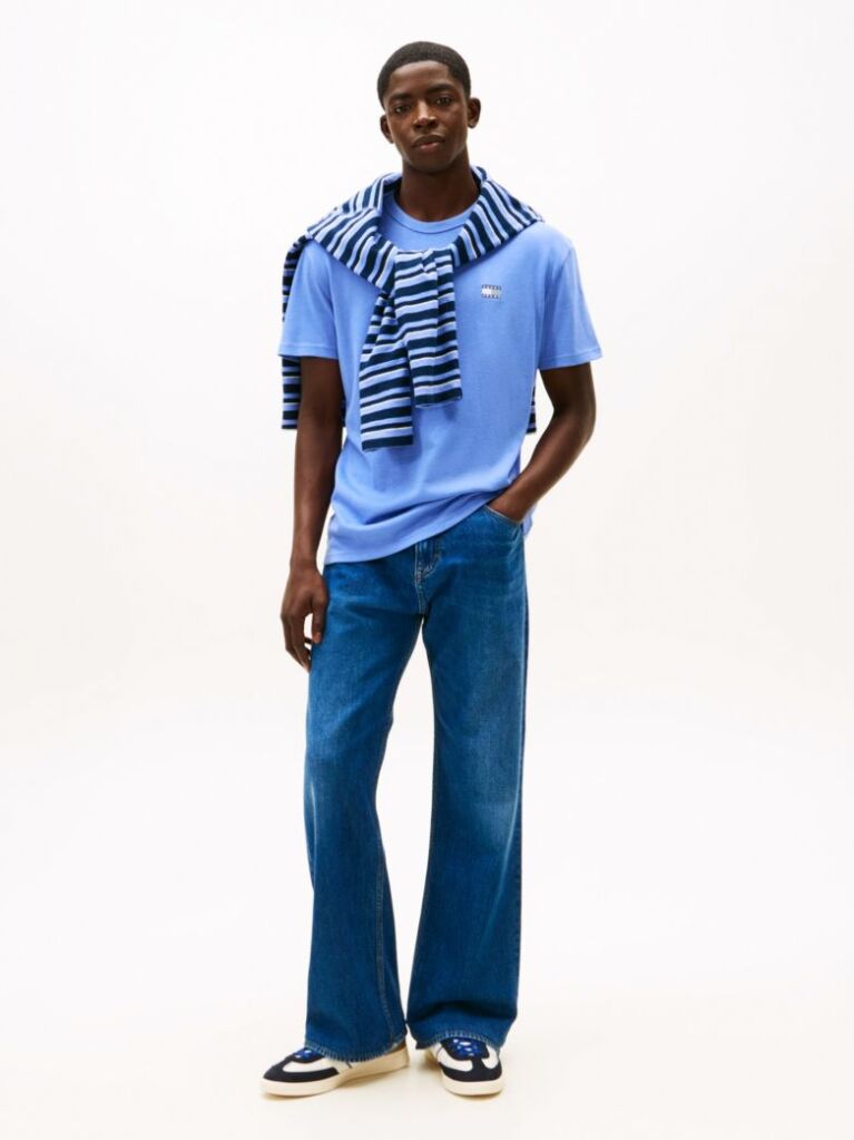 Μπλε T-Shirt Με Tonal Ετικέτα Tommy  Άνδρες