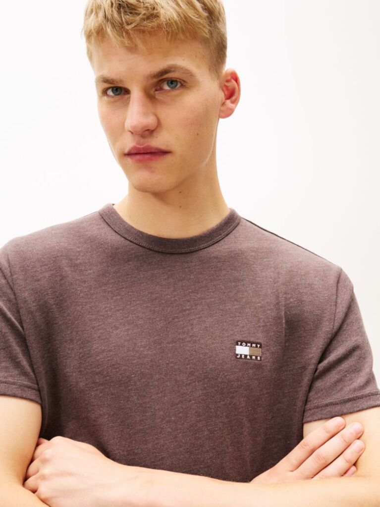 Καφέ T-Shirt Με Tonal Ετικέτα Tommy  Άνδρες