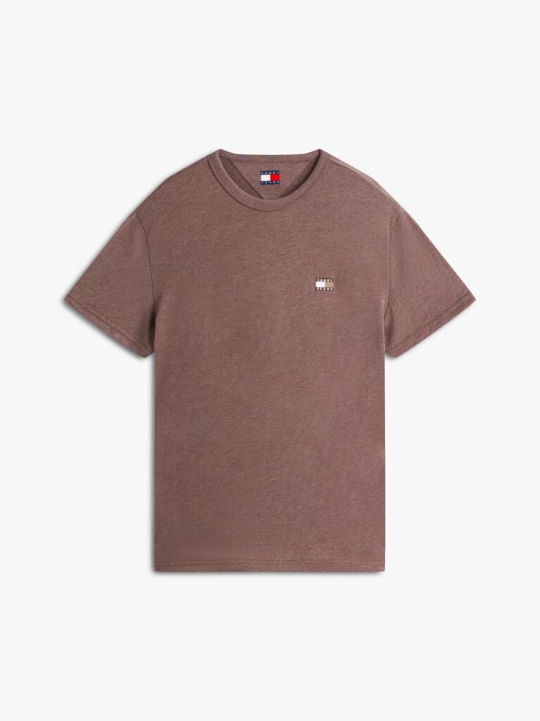 Καφέ T-Shirt Με Tonal Ετικέτα Tommy  Άνδρες