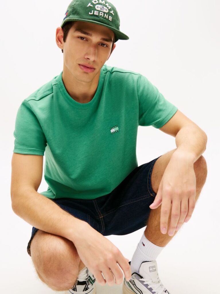 Πράσινο T-Shirt Με Tonal Ετικέτα Tommy  Άνδρες