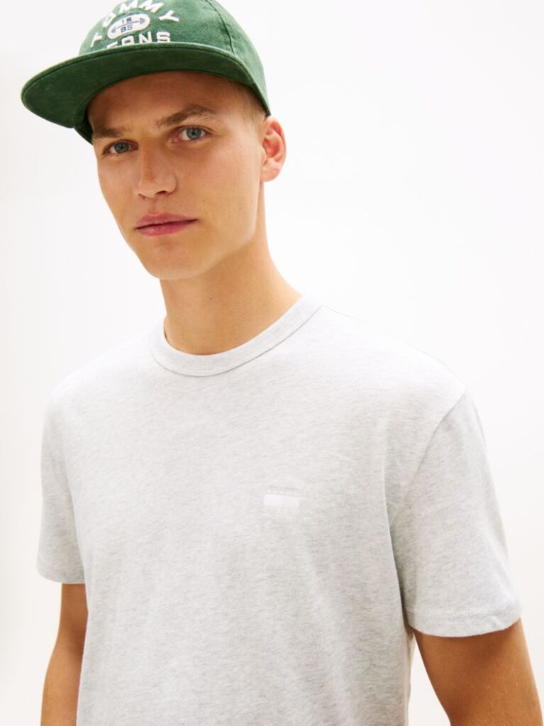 Grey Tonal Tommy Badge Jersey T-Shirt  Men