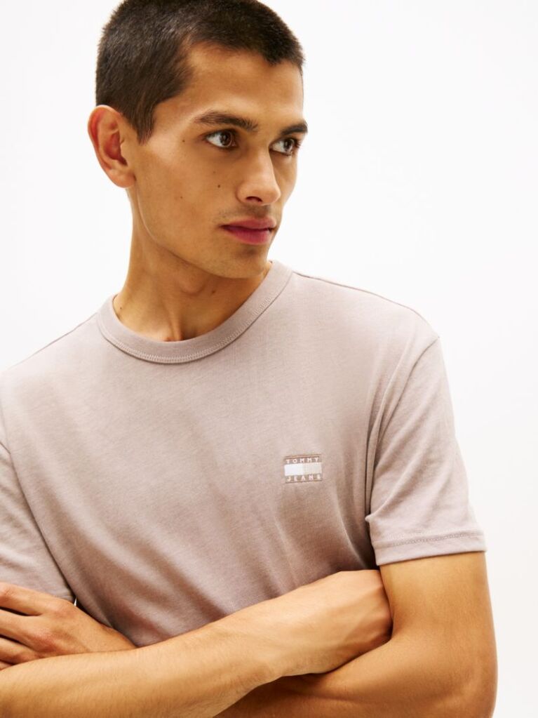 Μπεζ T-Shirt Με Tonal Ετικέτα Tommy  Άνδρες