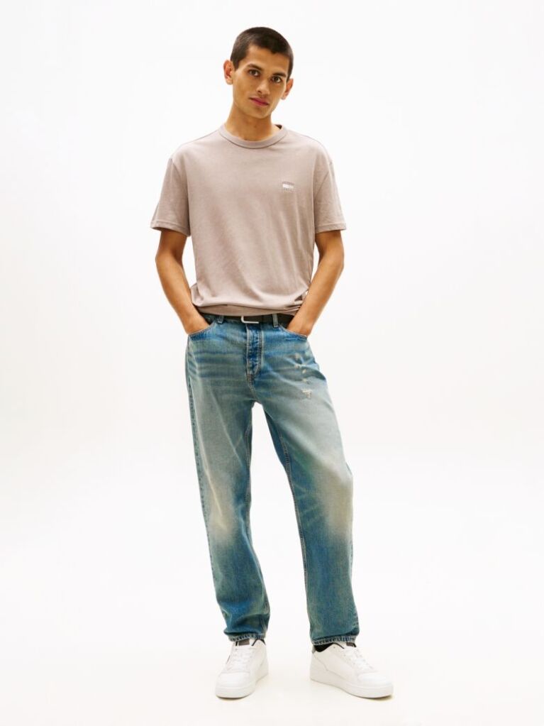 Μπεζ T-Shirt Με Tonal Ετικέτα Tommy  Άνδρες