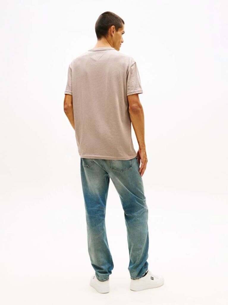 Μπεζ T-Shirt Με Tonal Ετικέτα Tommy  Άνδρες
