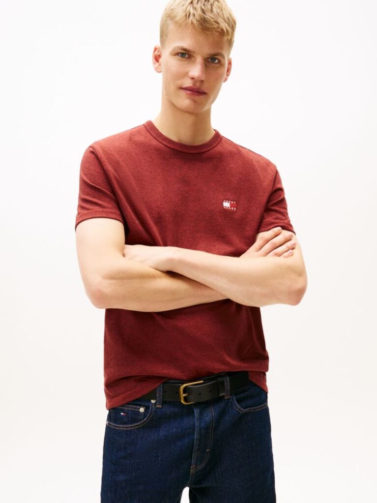 Κόκκινο T-Shirt Με Tonal Ετικέτα Tommy  Άνδρες
