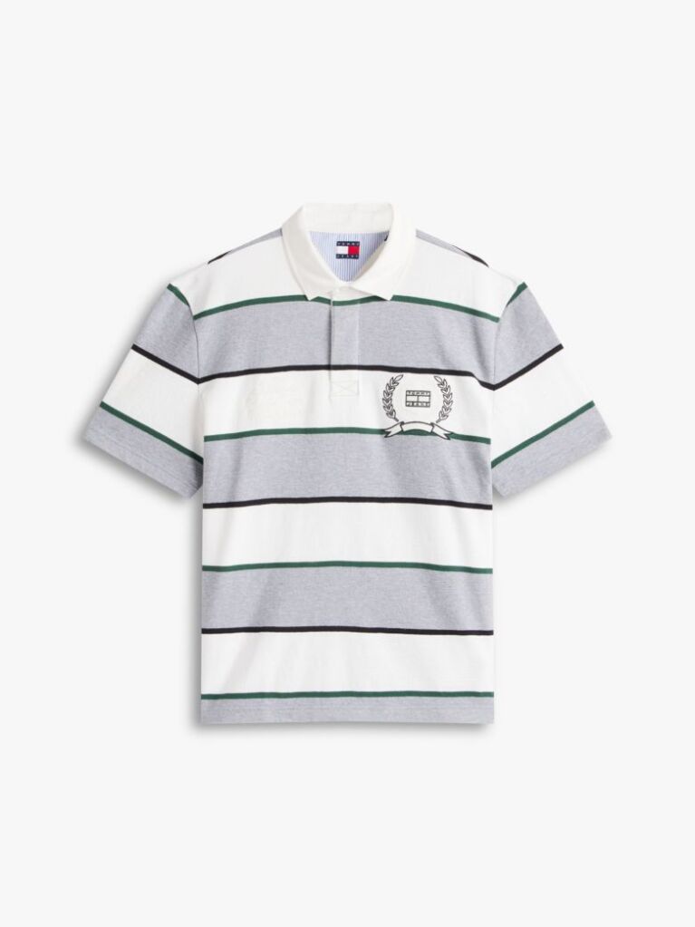 Multi Relaxed Fit Rugby Stripe Embroidery Polo Shirt  Men