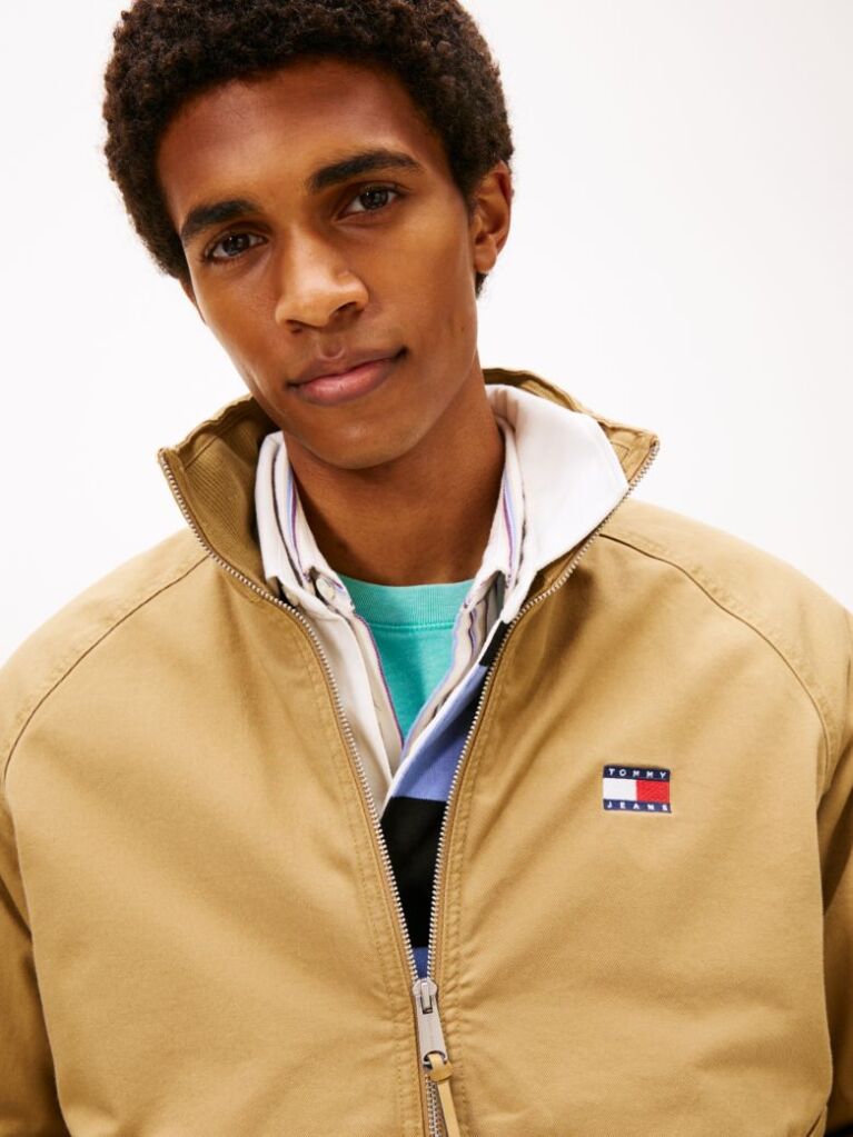 Beige Twill Relaxed Padded Jacket  Men