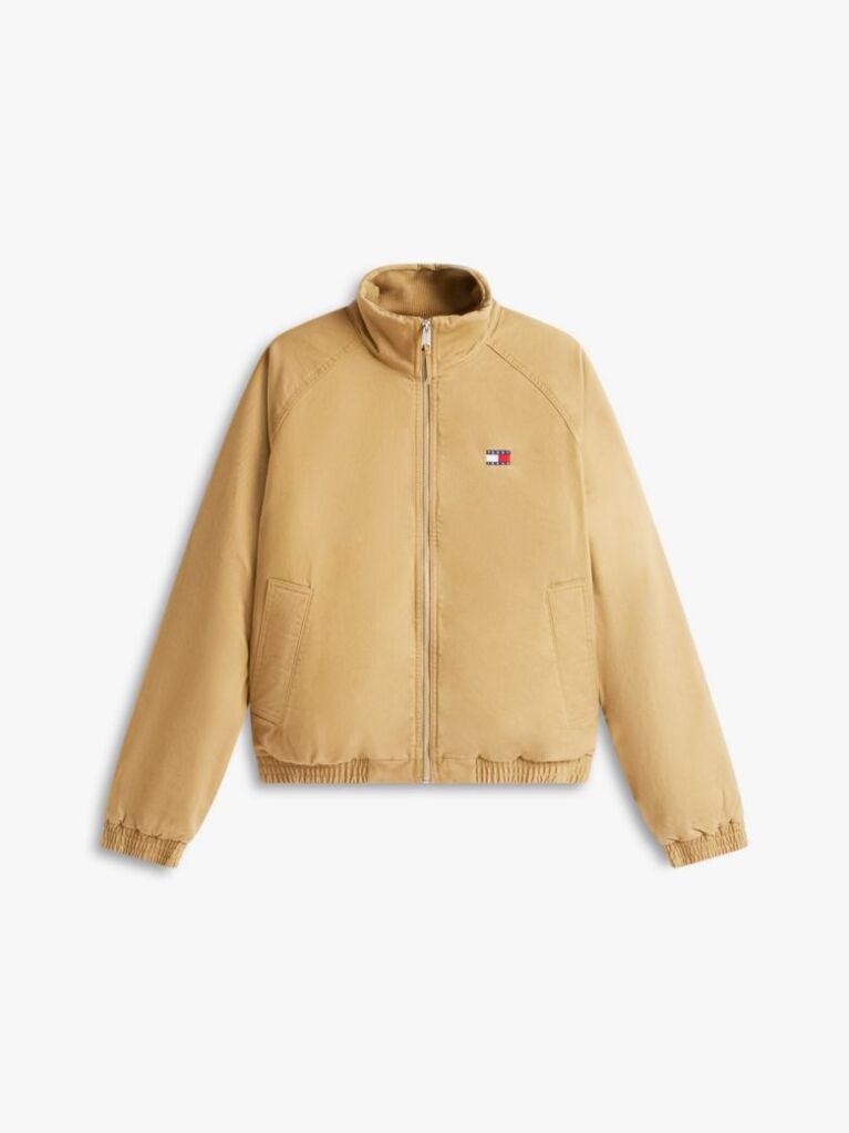 Beige Twill Relaxed Padded Jacket  Men