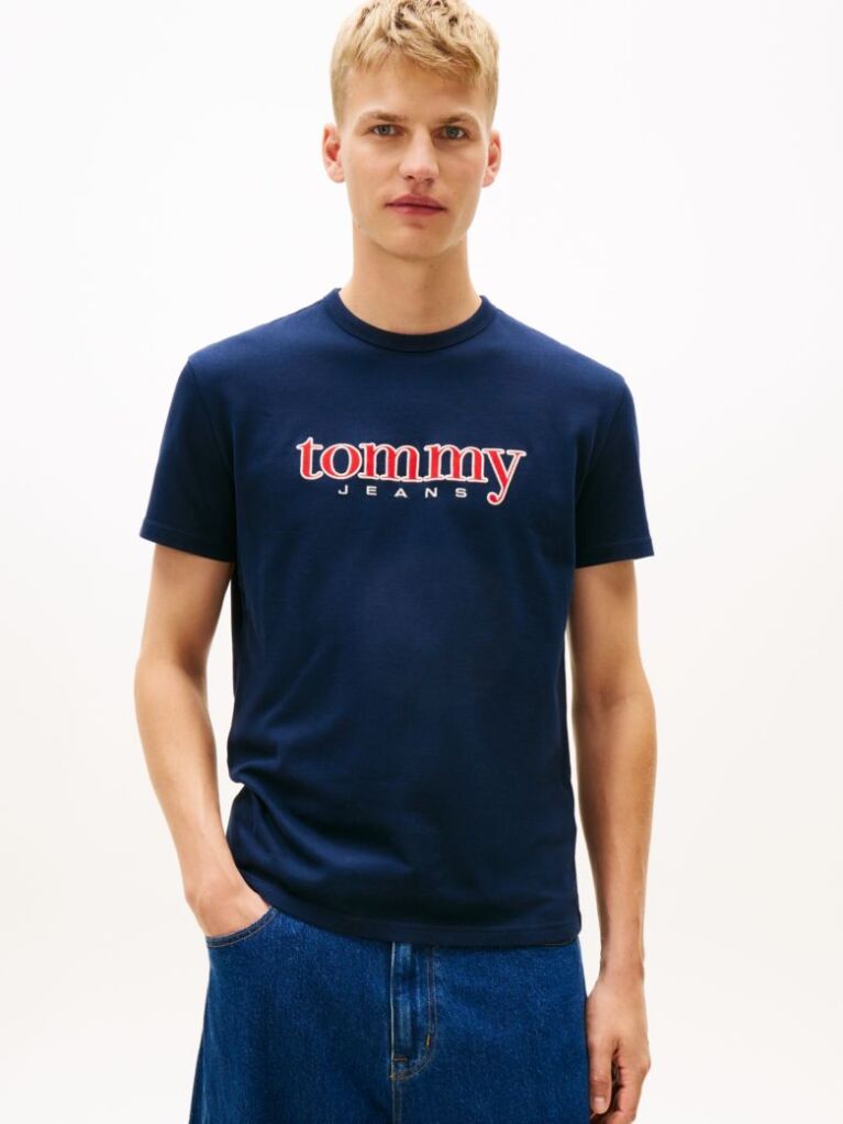 Μπλε T-Shirt Με Appliqué Λογότυπο  Άνδρες