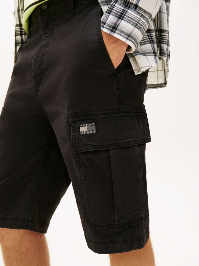 Black Otis Washed Cargo Bermuda Shorts  Men