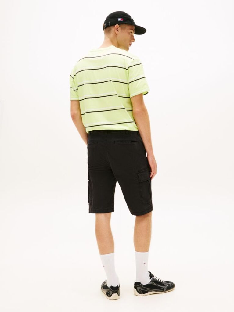 Black Otis Washed Cargo Bermuda Shorts  Men