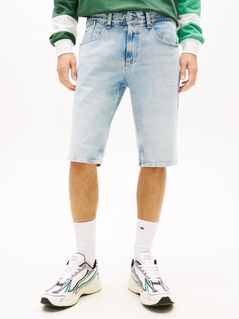 Denim Ronnie Whiskered Five-Pocket Slim Denim Bermuda Shorts  Men