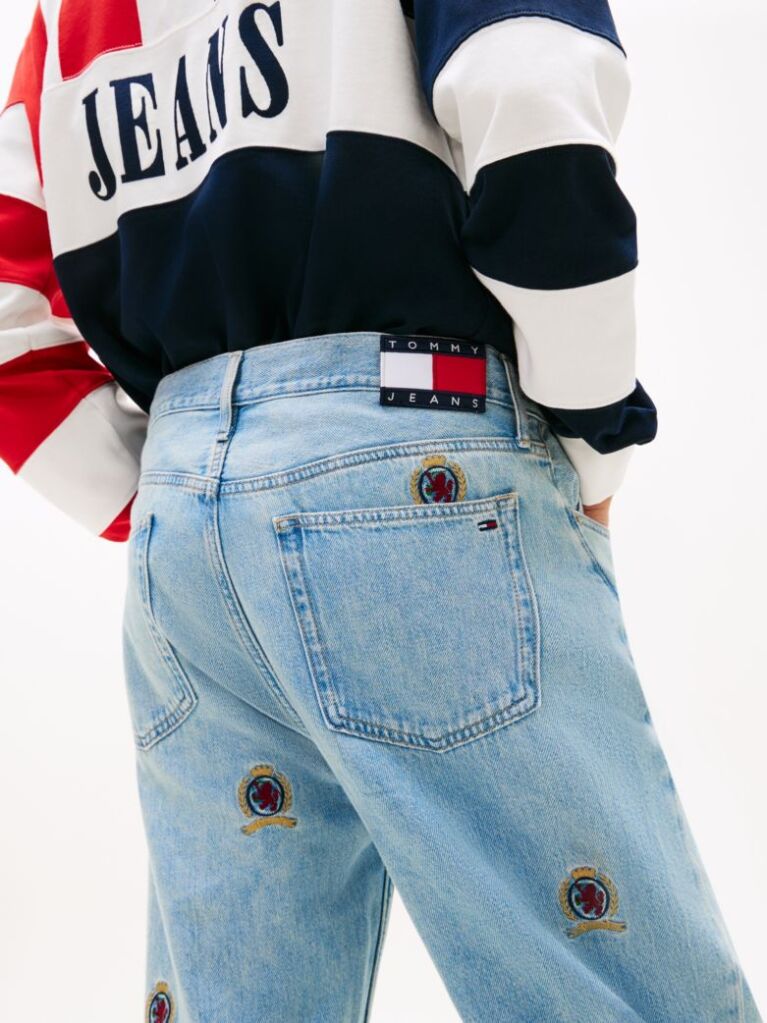 Denim Sonny Embroidery Regular Tapered Leg Jeans  Men