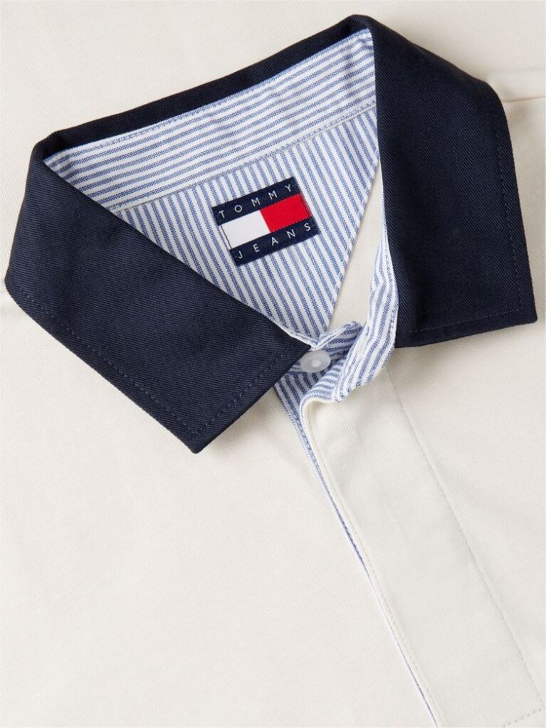 Beige Tommy Badge Relaxed Rugby Shirt  Men