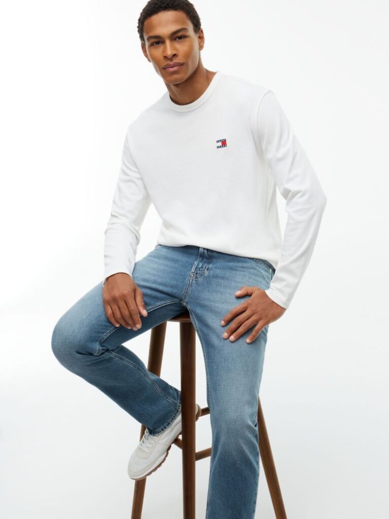 Denim Ryan Slim Straight Flag Pocket Jeans  Men