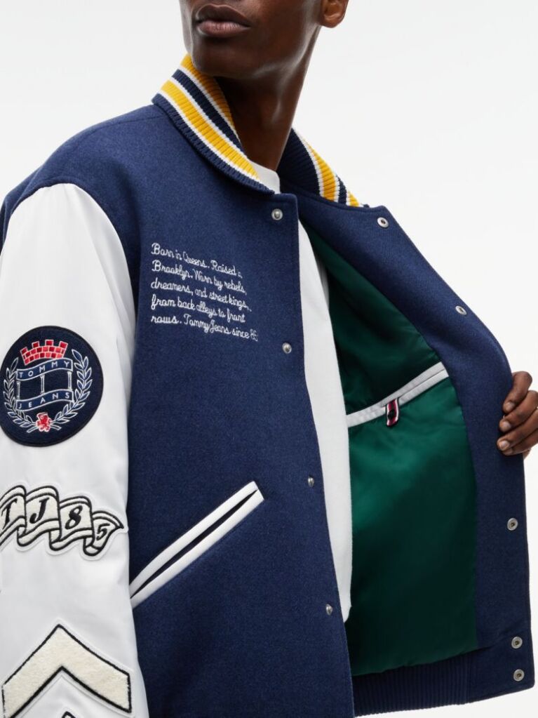 Multi Wool Blend Letterman Varsity Jacket  Men
