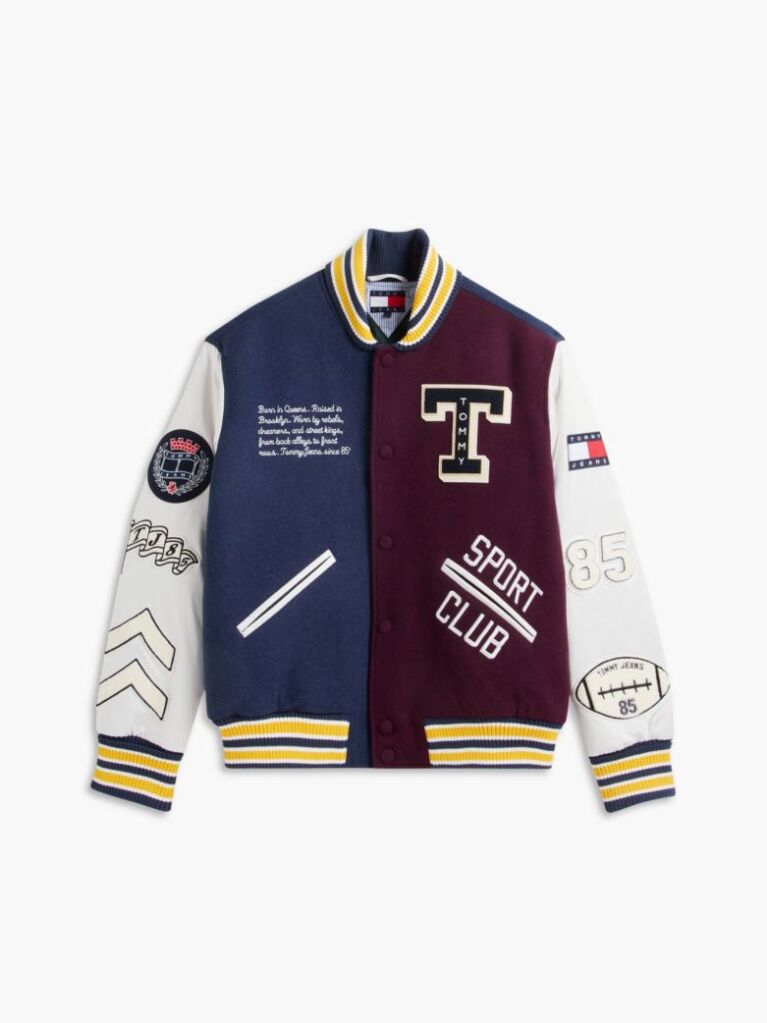 Multi Wool Blend Letterman Varsity Jacket  Men