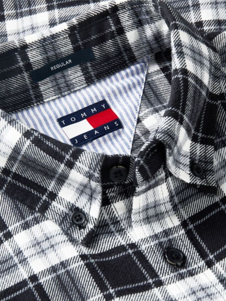 Multi Regular Fit Check Brushed Flannel Shirt  Men