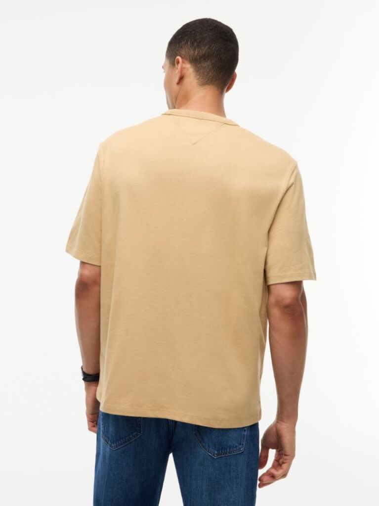 Beige Classic Logo Oversized Jersey T-Shirt  Men