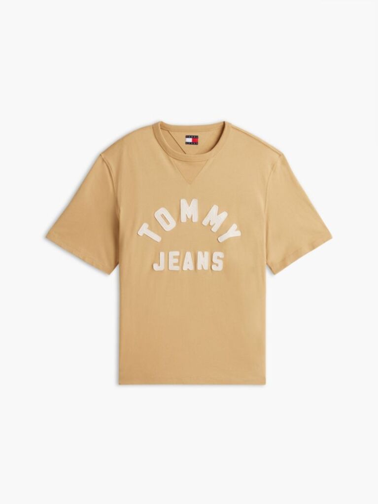 Beige Classic Logo Oversized Jersey T-Shirt  Men