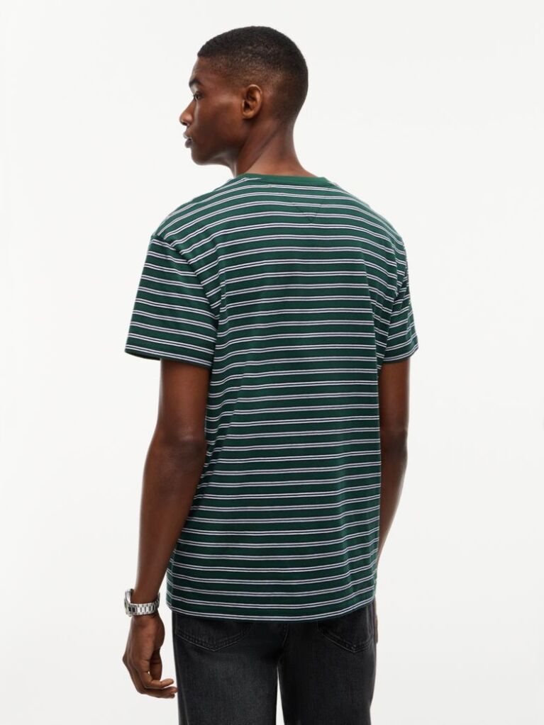 Multi Tommy Flag Stripe Jersey T-Shirt  Men