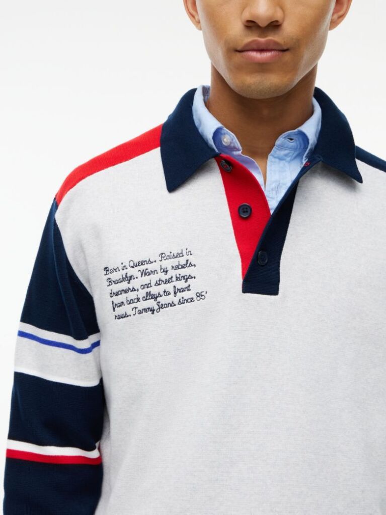 Multi Colour-Blocked Knit Rugby Shirt  Men