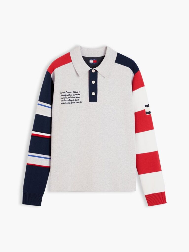 Multi Colour-Blocked Knit Rugby Shirt  Men