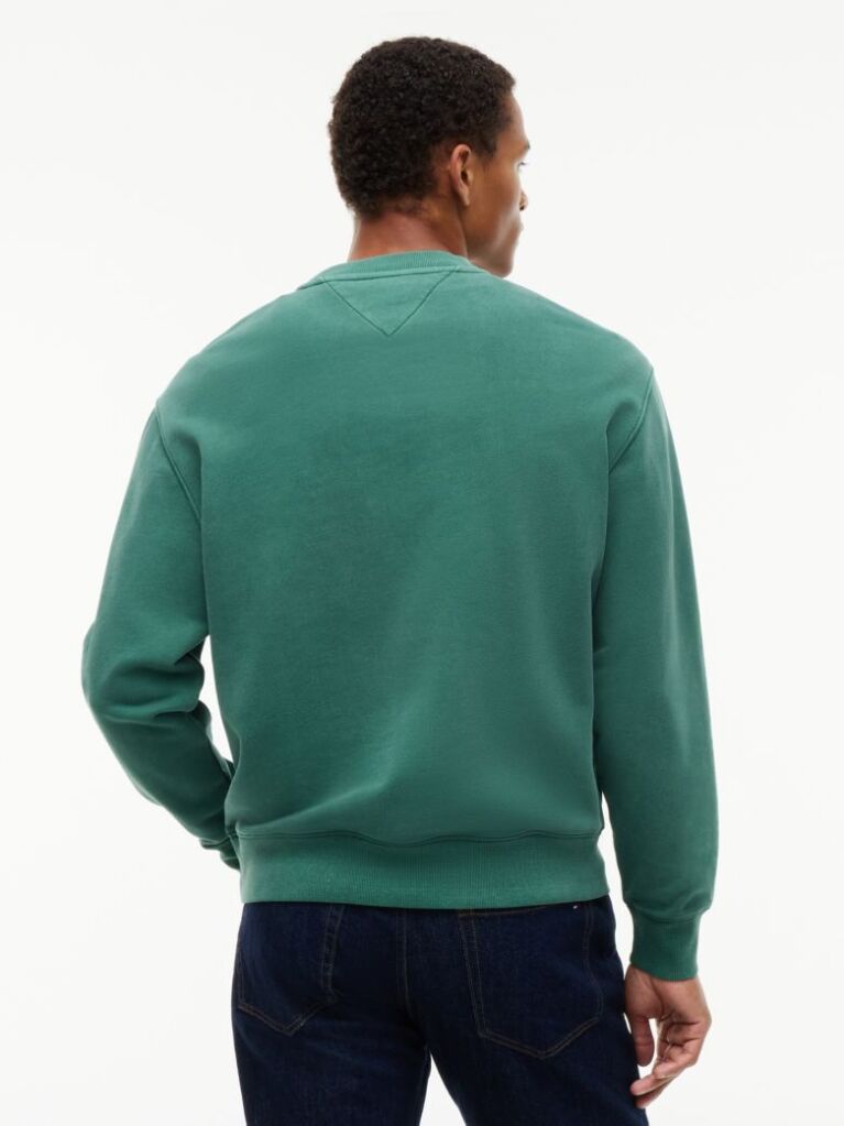 Green Varsity Logo Relaxed Terry Sweatshirt  Men